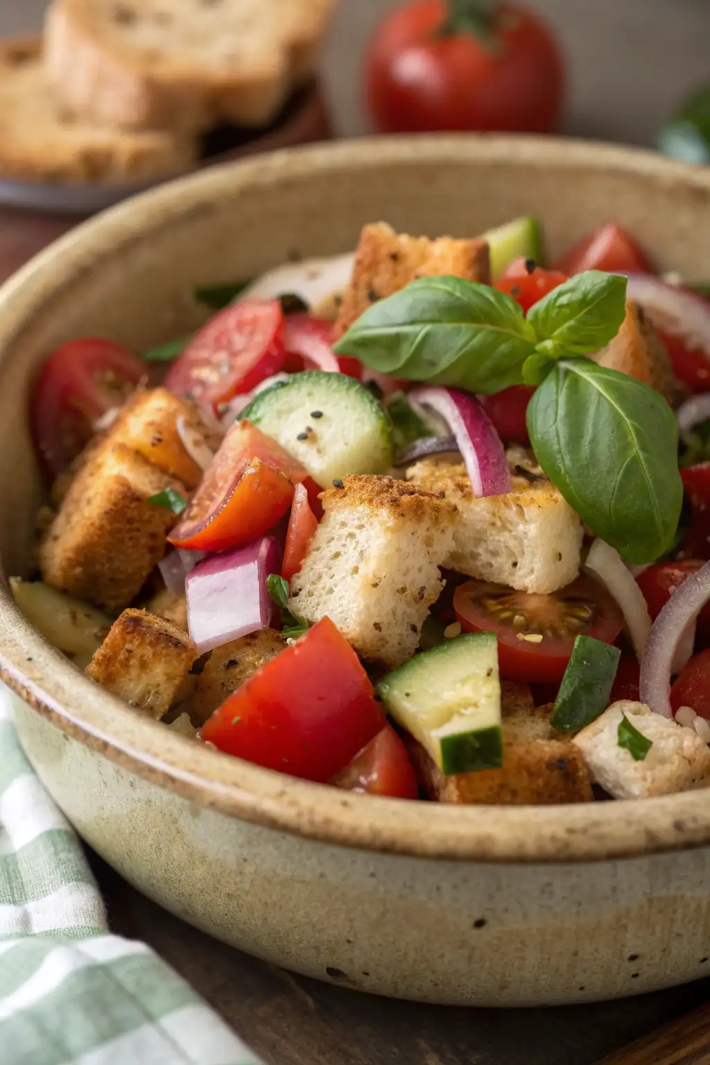 A delicious plate of Panzanella di Chef John