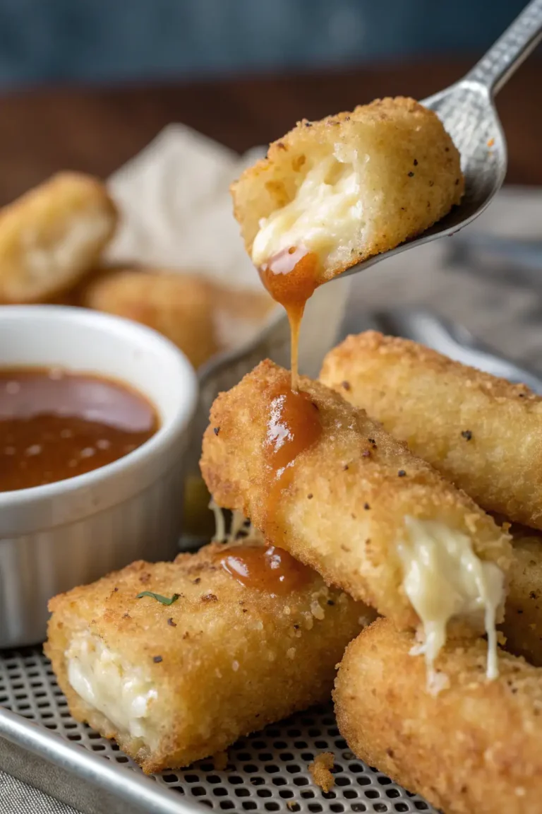 A delicious plate of Bastoncini di Mozzarella in Friggitrice ad Aria