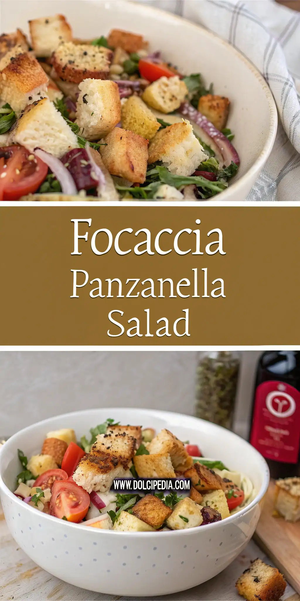 Pinterest image 2 for Focaccia Panzanella