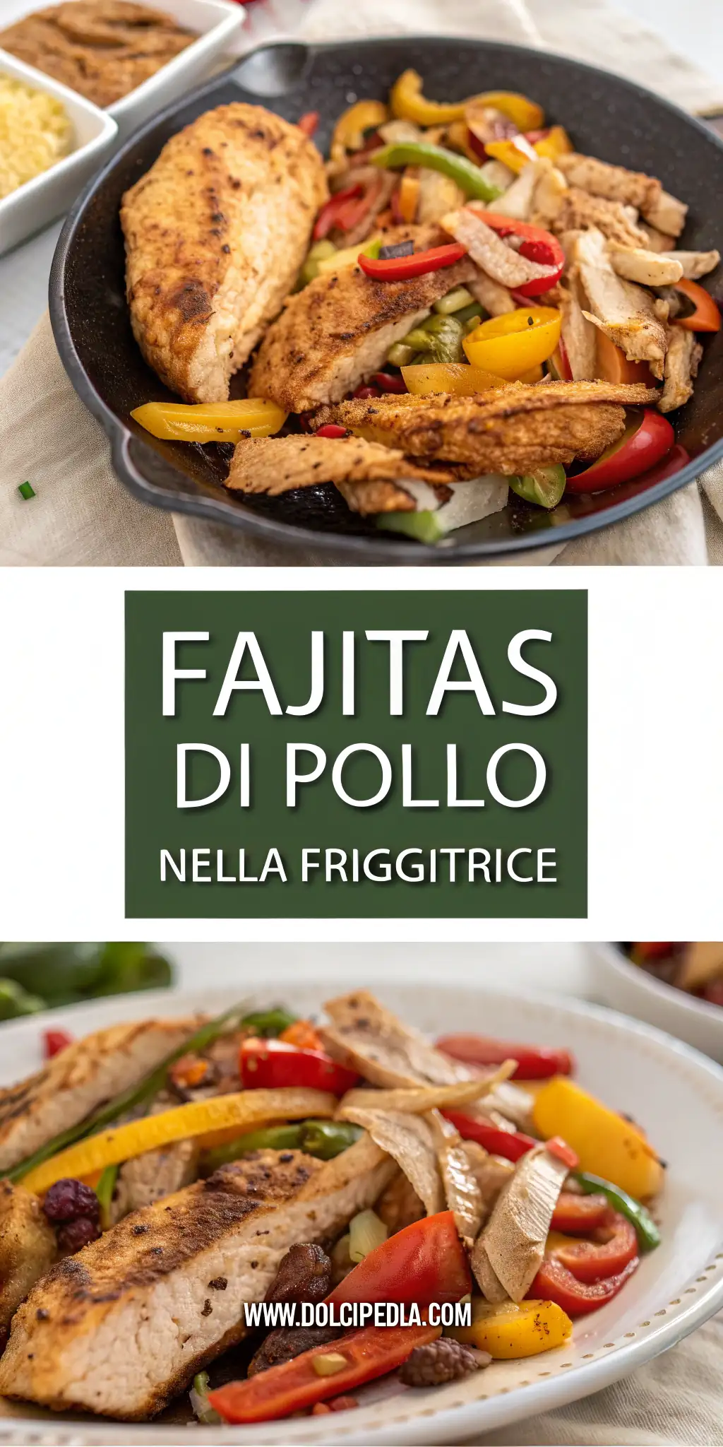 Pinterest image 2 for Fajitas di Pollo nella Friggitrice ad Aria