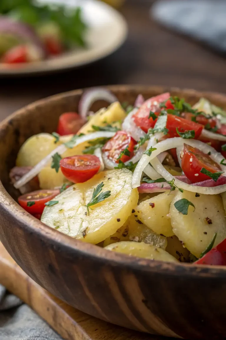 A delicious plate of Insalata di Patate in Stile Armeno
