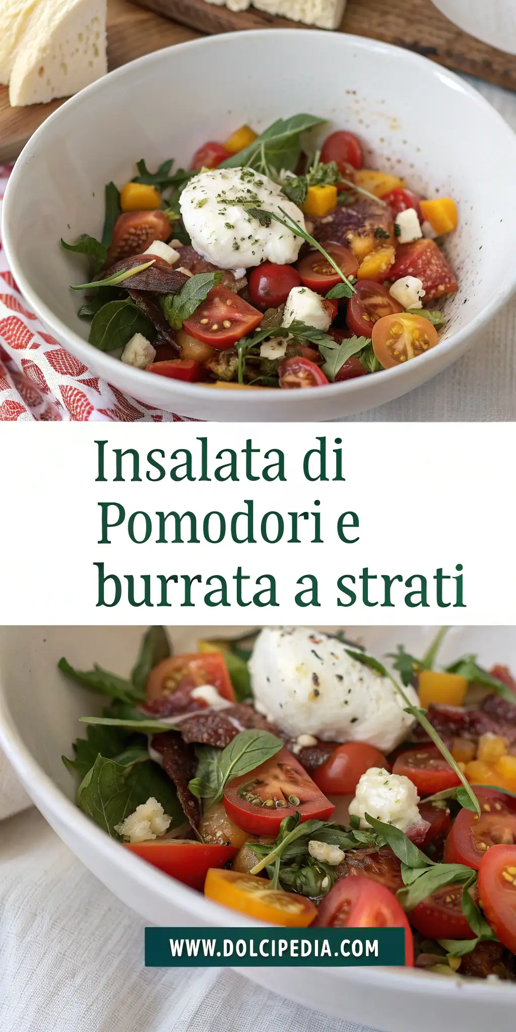 Insalata di Pomodori e Burrata a Strati 4 Pinterest image 2 for Insalata di Pomodori e Burrata a Strati