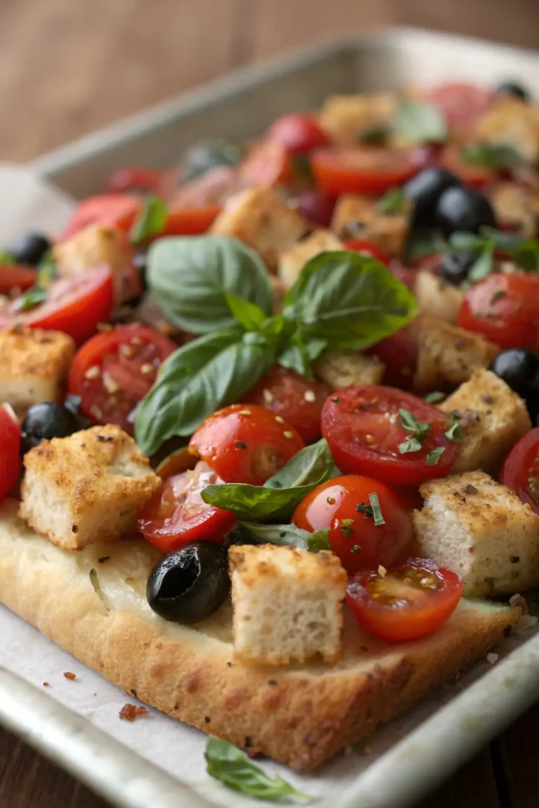 A delicious plate of Focaccia Panzanella