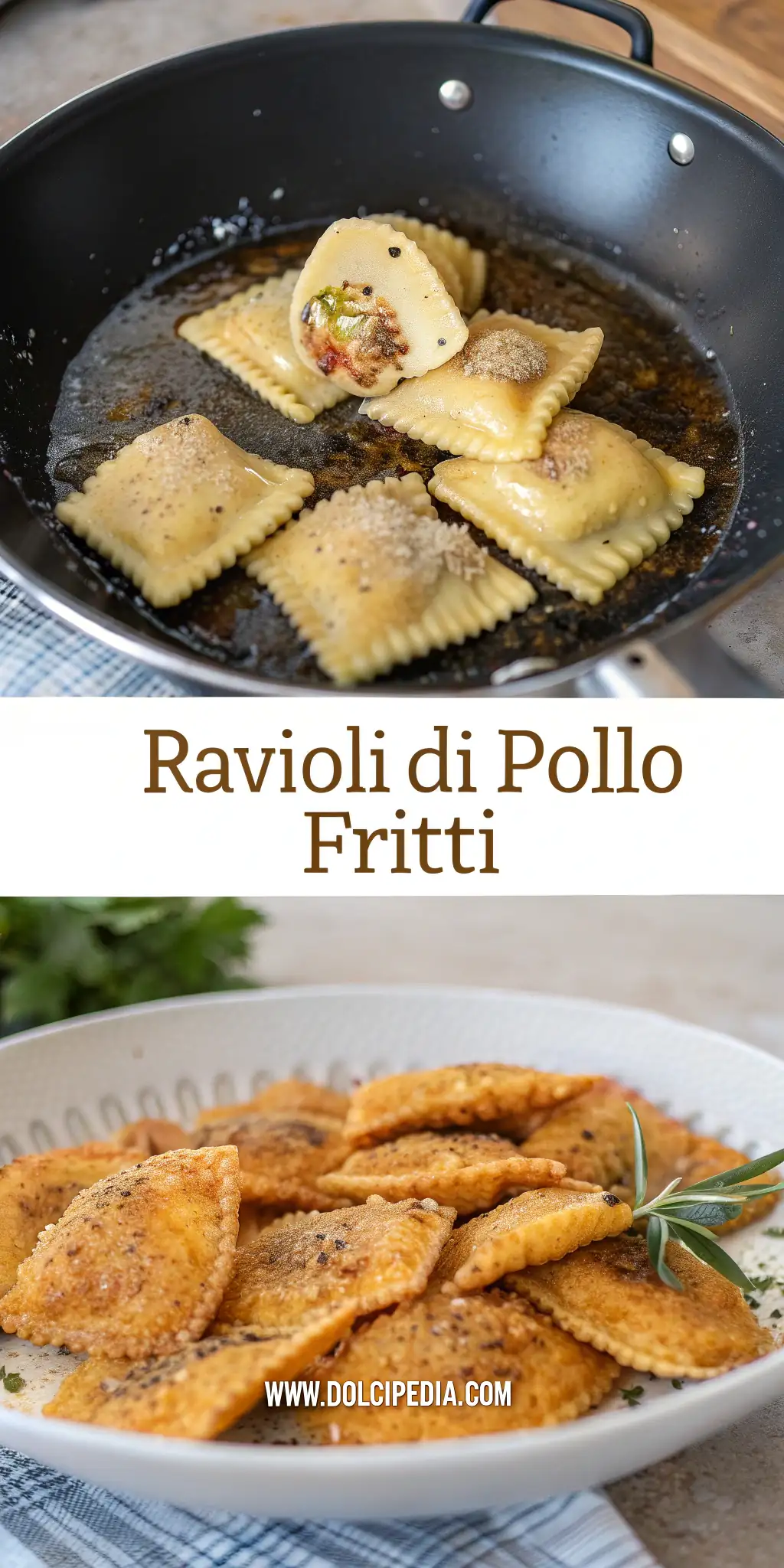 Pinterest image 1 for Ravioli di Pollo Fritti in Friggitrice ad Aria