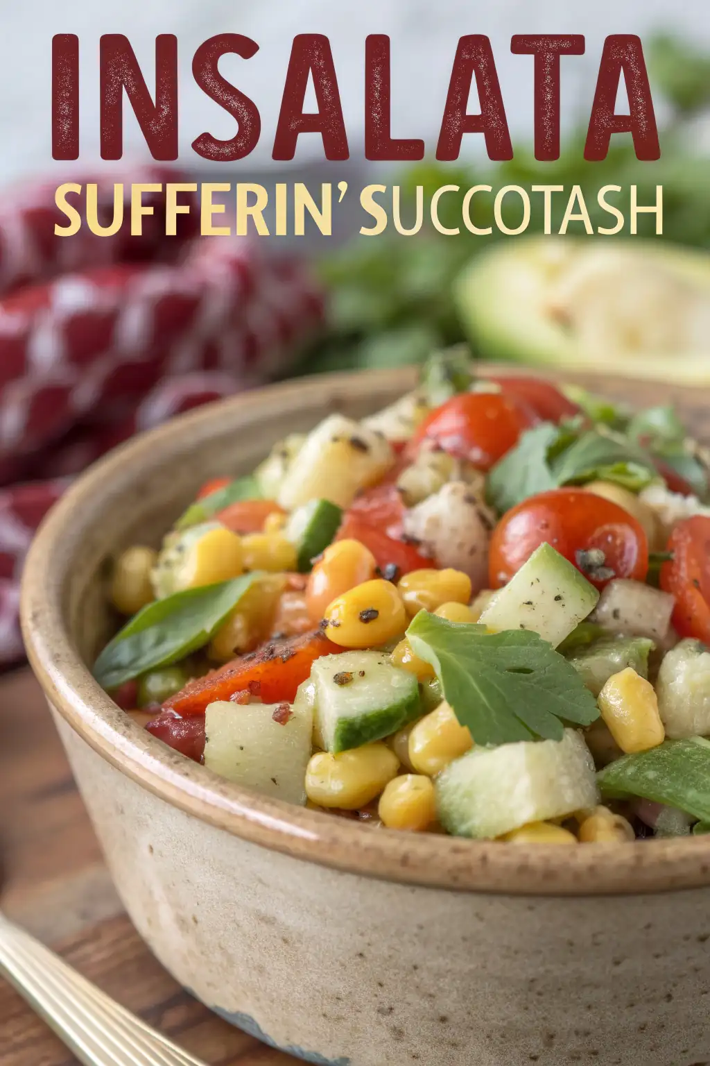 A delicious plate of Insalata Sufferin' Succotash