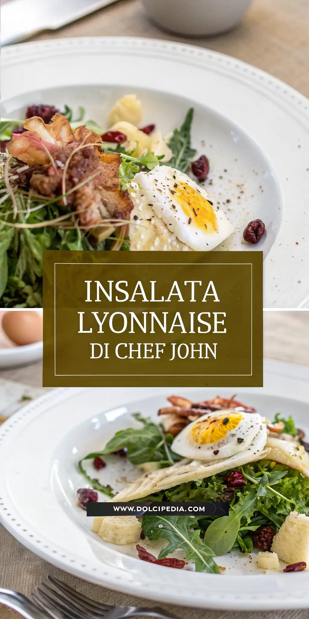 Pinterest image 1 for Insalata Lyonnaise di Chef John